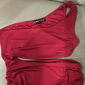 Party dress SHEIN size L burgundy red